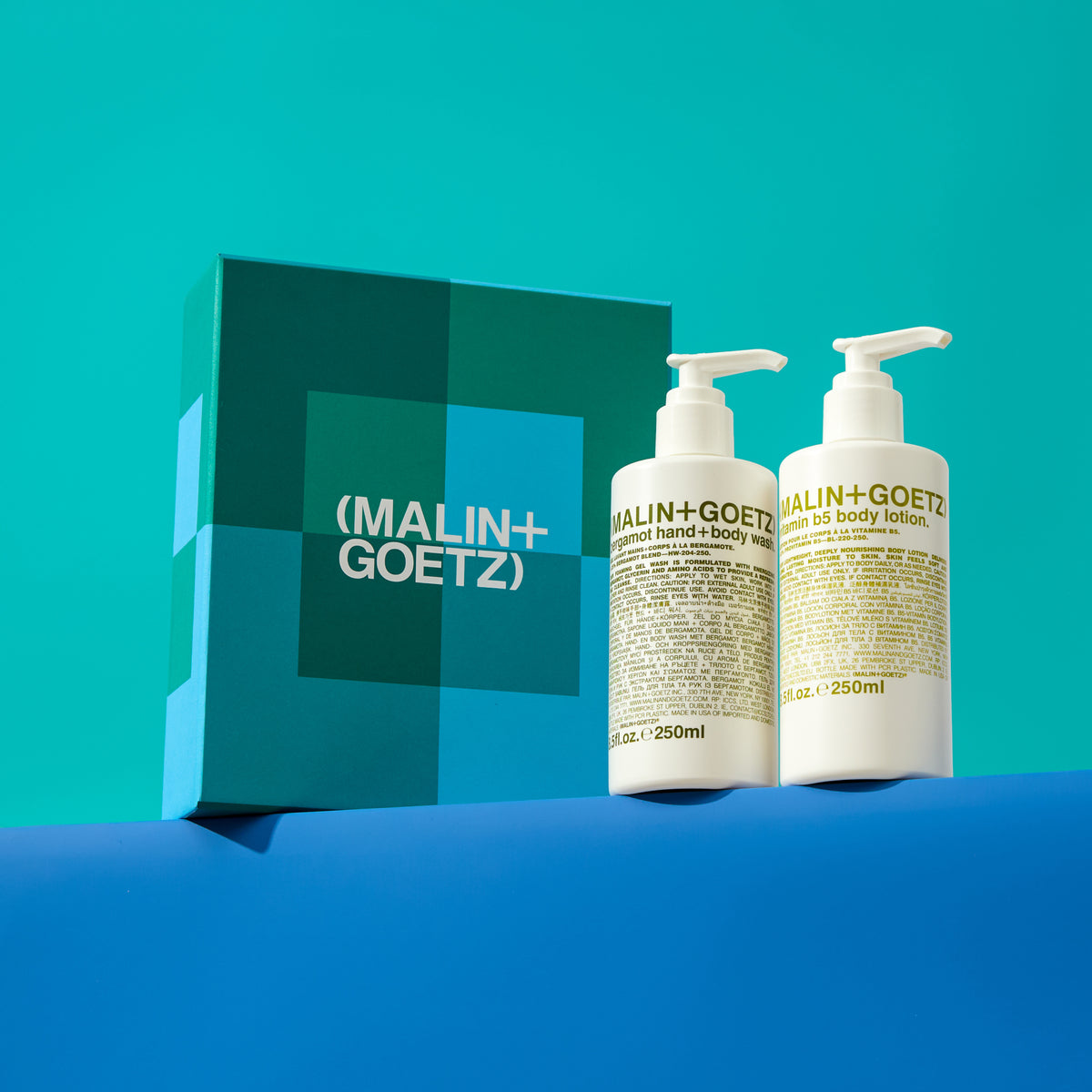 bergamot and bright holiday gift set, includes bergamot hand + body wash, 8.5oz and vitamin b5 body lotion, 8.5oz