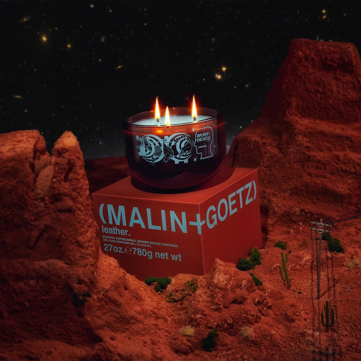 BRAIN DEAD x MALIN+GOETZ leather candle.