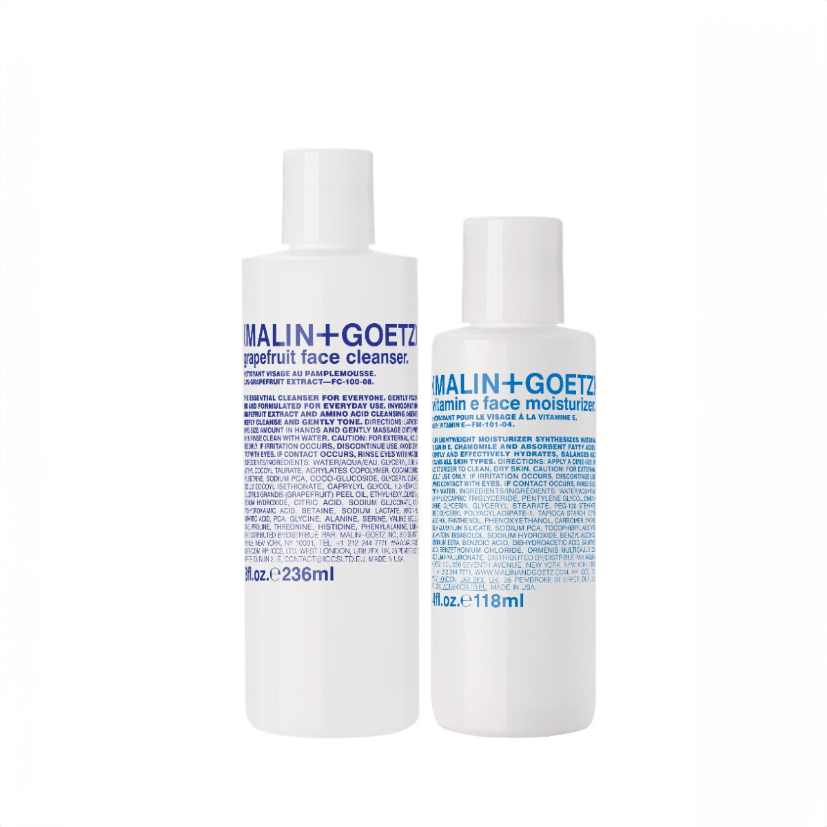 grapefruit face cleanser + vitamin e face moisturizer 2-step duo.
