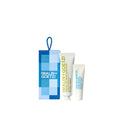 in good hands holiday set contains vitamin b5 hand treatment. 1 fl. oz. / 30ml and mojito lip balm. 0.3 fl. oz. / 10 ml
