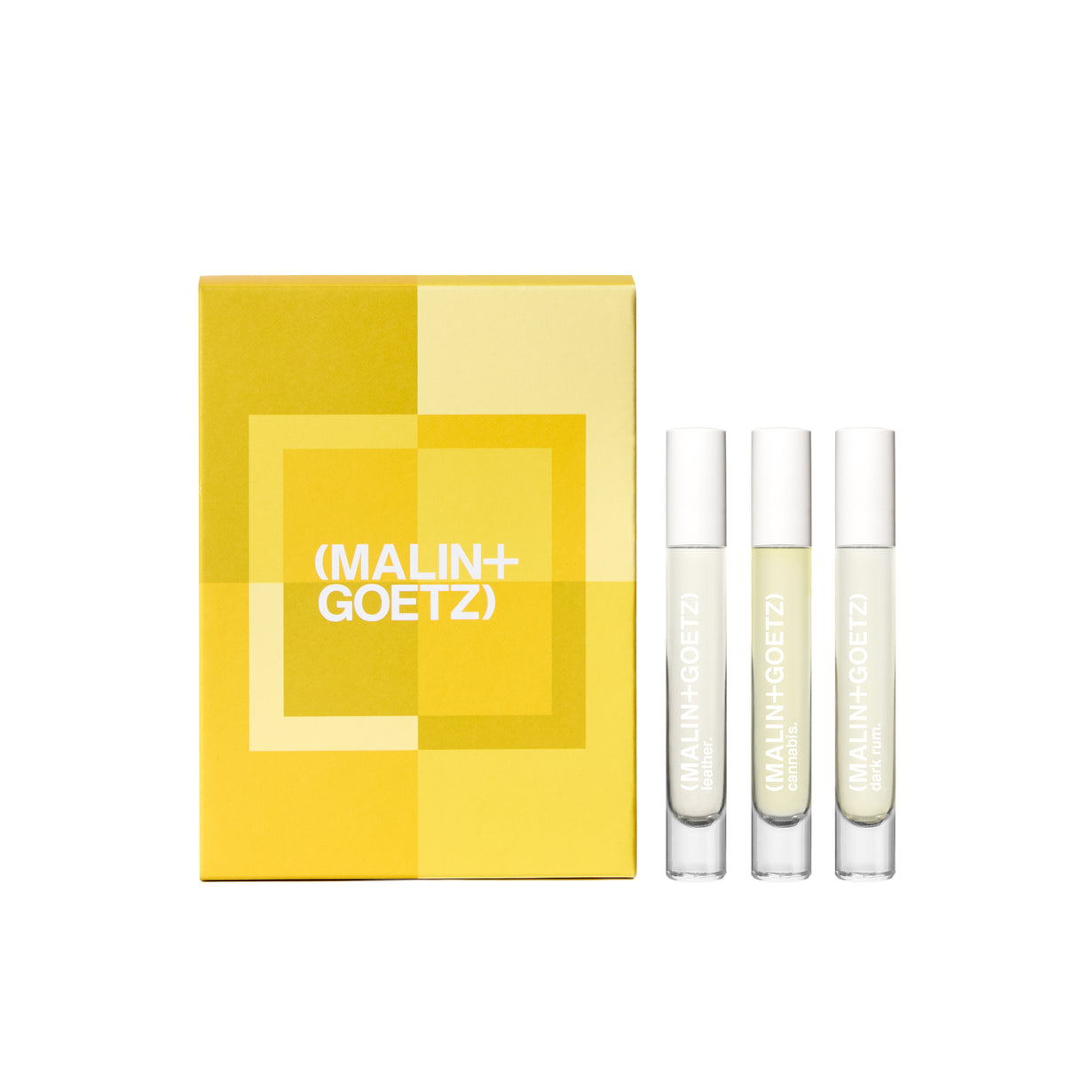 naughty, nice and neat holiday set includes leather eau de parfum. 0.33 fl. oz. / 10ml, cannabis eau de parfum. 0.33 fl. oz. / 10ml, dark rum eau de parfum. 0.33 fl. oz. / 10ml